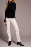 Tribal Women's TurtleNeck High Low Sweater W/ Side Slits - Black