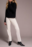 Tribal Women's TurtleNeck High Low Sweater W/ Side Slits - Black