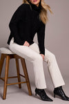 Tribal Women's TurtleNeck High Low Sweater W/ Side Slits - Black