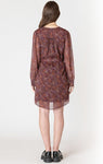 Dex Belted Button Detail Dress - Wild Flower