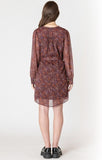 Dex Belted Button Detail Dress - Wild Flower