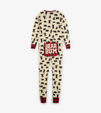 Little Blue House Black Bear Adult Union Suit - Natural