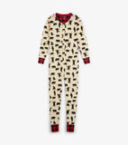 Little Blue House Black Bear Adult Union Suit - Natural