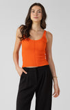 Dex Snoopneck Ribbed Sweater Tank - Orange Brust