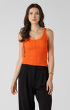 Dex Snoopneck Ribbed Sweater Tank - Orange Brust