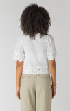 Room 34 Eyelet Trim Blouse - White