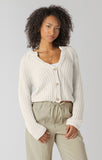 Room 34 Textured Button Front Cardigan - Natural