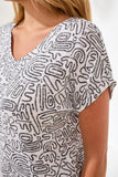 Tribal Cap Sleeve Wear 2 Ways Boat - White