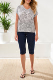 Tribal Cap Sleeve Wear 2 Ways Boat - White