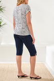 Tribal Cap Sleeve Wear 2 Ways Boat - White