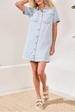 Tribal Denim Shirt Dress W/Pockets - BondiBeach