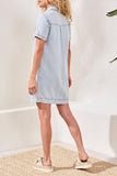 Tribal Denim Shirt Dress W/Pockets - BondiBeach