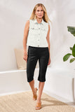 Tribal Audrey Pull On Pedal Pusher Jeans - Black