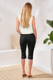 Tribal Audrey Pull On Pedal Pusher Jeans - Black