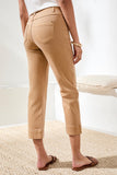Tribal 5 Pkt Pull On Kick Flare Capri - Sesame