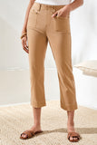 Tribal 5 Pkt Pull On Kick Flare Capri - Sesame