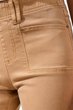Tribal 5 Pkt Pull On Kick Flare Capri - Sesame
