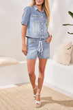 Tribal Elbow Sleeve Denim Jacket - Seaport