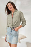 Tribal Flowy Overshirt - DK Cactus Clay