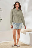 Tribal Flowy Overshirt - DK Cactus Clay