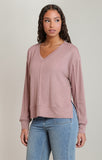 DEX V Neck Sweater- Dusty Rose