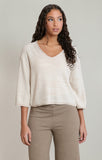 DEX V Neck Sweater- Soft Oatmeal Mix