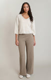 DEX V Neck Sweater- Soft Oatmeal Mix