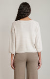 DEX V Neck Sweater- Soft Oatmeal Mix