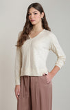 DEX V Neck Sweater - Shell