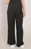 Room 34 Textured Wide Leg Pant- Black