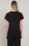 Room 34 Textured Knot Top- Black