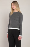 Room 34 Layered Look Top- Charcoal Heather