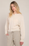 Room 34 Henley Sweater-Pearl