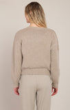 Room 34 Flower Embroidered Sweater- Soft Oatmeal