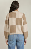 DEX Colorblock Cardigan- Light Heather Taupe