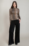 DEX Leopard Mock Neck Top- Leopard