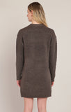 Room 34 Cable Knit Dress- Chestnut Heather