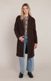 Room 34 Long Soft Coat- Dark Brown