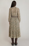 DEX Smocking Waist Dress- Ecru Leopard