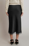 DEX Satin Lace Skirt- Black