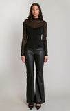 DEX Faux Leather Trouser- Black