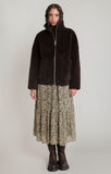 DEX Faux Shearling Jacket- Dark Brown
