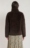 DEX Faux Shearling Jacket- Dark Brown