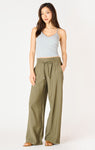 Dex Belted Wide Leg Flowy Pant - Olive