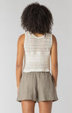 Room 34 Crochet Buttoned Vest - Cream