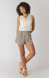 Room 34 Crochet Buttoned Vest - Cream