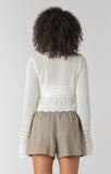 Room 34 Tie Front Crochet Cardigan