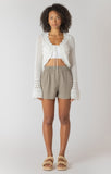 Room 34 Tie Front Crochet Cardigan