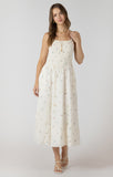Dex Smocked Detail Midi Dress - Eyelet Blooms