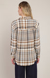 Room 34 Plaid Shirt- Brown/ Navy